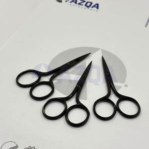 กรรไกรสำหรับงานปักทำจากสแตนเลสสตีลแบบพรีเมียมเครื่องมือตัดแม่นยำเคลือบสีดำคมและน้ำหนักเบาสำหรับงานหัตถกรรมและงานตัดเย็บ - Product Image 2