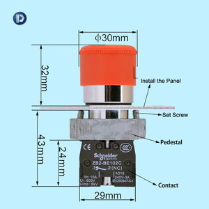 Interruptor de Parada de Emergencia para Elevador, Piezas de Elevador de Entrega Rápida, ZB2-BE102C (un Juego) - Product Image 1