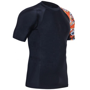 New <b>Printed</b> Short Sleeve Sun Protection <b>Surfing</b> Men Rash Guard Design Your Own Rash Guard Custom Color Rash Guard - Product Image 2