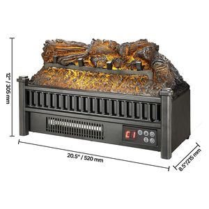 Inserto per Caminetto Elettrico da 20 Pollici con Telecomando, Stile Moderno, 5 Livelli di Luminosità della Fiamma Regolabili, Timer 24 Ore per Camper - Product Image 5