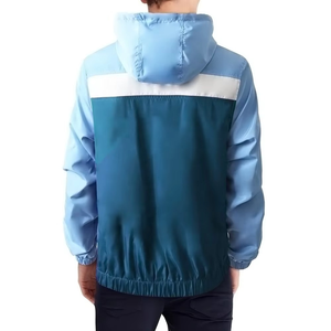 OEM High Quality Custom Logo Outdoor New Trend Water Resistant Recycled Nylon Fabric Unisex Packable Zip up Hoodie Windbreaker - Product Image 4