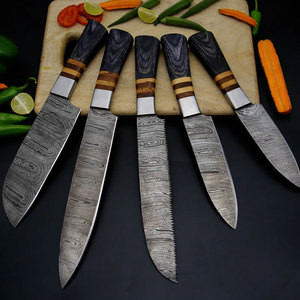 High Performance Damascus Steel Kitchen Knife Set With Elegant Design For Professional And Home Cooking Needs - Product Image 1