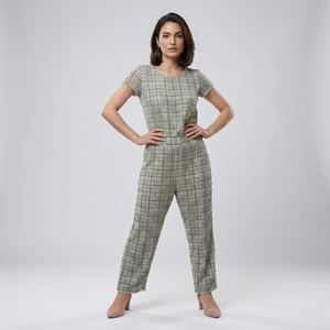 Best Quality Women Solid Embroidered <b>Two</b> <b>Piece</b> Long Full Skinny Fit Dress | Matching Bottom Outfit Formal Streetwear Daily Wear - Product Image 1
