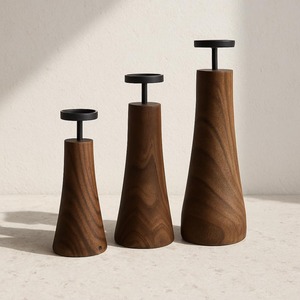 Wedding and Christmas Eco-Friendly Handmade Natural Mango Wood <b>Candlestick</b> <b>Holder</b> with Vintage Modern Design for Home Decoration - Product Image 6