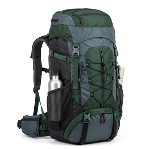 Sac à dos de randonnée et de voyage en montagne 77L+ avec cadre externe/interne, multi-poches, imperméable et ajustement réglable - Product Image 2