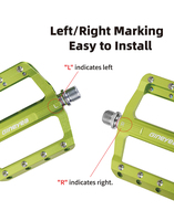 Pedales de Aluminio Duraderos Ultraligeros para Bicicleta de Montaña MTB con Rodamientos Sellados, Plataforma Ancha, Componentes para Bicicleta BMX K303X GINEYEA