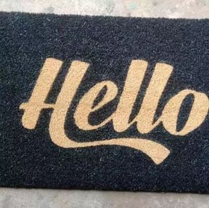 Alfombra de Entrada de Fibra de Coco Hecha a Máquina Personalizada con Borde Acolchado Antideslizante y Estampado de Bienvenida para Uso en el Hogar y Hoteles - Product Image 2