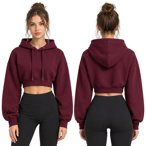Fabricante de sudaderas cortas con capucha personalizadas para mujer, proveedor mayorista de sudaderas cortas con capucha, ropa de marca privada para la moda de EE. UU., Reino Unido y Europa. - Product Image 2