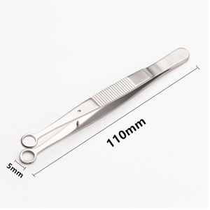 Pinzas Chalazion Redondas, Pinzas Quirúrgicas de 110 mm con Punta de 5 mm, Instrumento de Precisión para Operaciones Quirúrgicas, Clase I, Certificado CE - Product Image 5