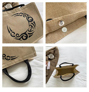 Handmade Eco Friendly Jute Ladies Purse with Zipper Closure Fashion Handbag - Product Image 4