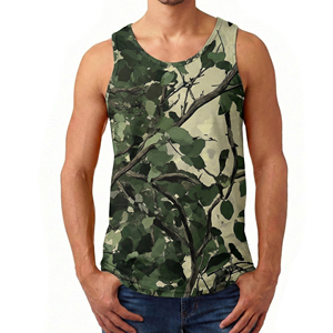 เสื้อกล้ามพิมพ์ลายพรางแบบกำหนดเองสำหรับผู้ชาย ขายส่ง เสื้อกล้ามออกกำลังกายซับเหงื่อประสิทธิภาพสูง เสื้อกล้ามออกกำลังกายสำหรับกล้ามเนื้อ ผลิตจากโรงงาน เสื้อกล้ามออกกำลังกายขายส่งจำนวนมาก - Product Image 1