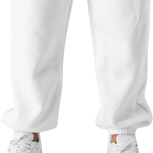 Women's <b>White</b> Oversized Sweatpants Relaxed Fit Premium Fleece <b>Jogger</b> Pants Casual Workout Gym Training Everyday Sportswear - Product Image 6