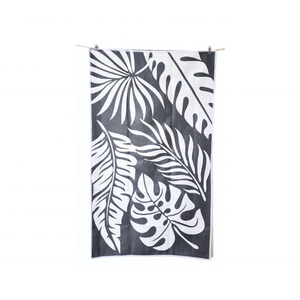Unique Leaves GOTS Certified Golf Inspired Embroidered 100% Cotton <b>Kitchen</b> Towels Lightweight Abstract OEM ODM MOQ 50 India B2B - Product Image 1