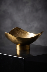 Tazón de Metal Pesado con Borde Ondulado Dorado, Textura Fundida, Vajilla para Cocina y Comedor, Suministro al por Mayor - Product Image 3