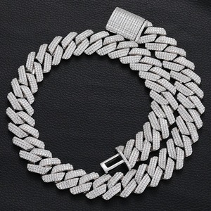 Cadena Cubana de Moissanita Más Vendida con Acabado en Oro y Plata, Collar Estilo Hip Hop Disponible a Buen Precio - Product Image 2