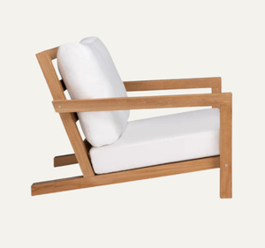 Canapé d'extérieur pour jardin, structure en teck massif avec coussins épais résistants aux intempéries, design minimaliste moderne pour terrasse - Product Image 2