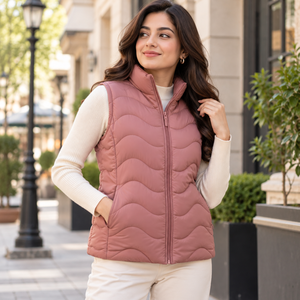 Chaleco Acolchado para Mujer, Hecho con Tela Exterior Resistente al Agua, Forro Interior Suave, Paneles Acolchados, Cierre Seguro y Corte Holgado - Product Image 1