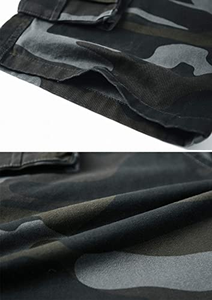 Shorts cargo camouflage en toile respirante et écologique à taille haute avec fermeture éclair, séchage rapide, haute qualité, pour hommes, avec logo personnalisé - Product Image 5