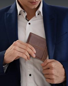Cartera de Cuero Genuino para Hombre, Diseño de Logotipo Personalizado de Alta Calidad, Duradera y Ligera, Fabricada en Fábrica, Cartera de Moda - Product Image 3