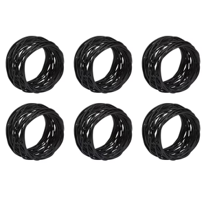 Metal Napkin <b>Ring</b> and Holder Set Star Shape Crafts <b>circle</b> <b>Ring</b> handmade Black Color Star Napkin <b>Ring</b> - Product Image 5