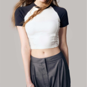 Nuevo Top Corto Informal para Mujer, Verano, Manga Corta, 100% Algodón Transpirable, Opciones de Logotipo y Color Personalizados, Ropa Ecológica 100% - Product Image 3