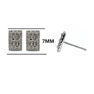 Entrega rápida Joyería Diseño popular Alta calidad Oro blanco Diamante real Pendientes redondos Cute Engagement Party Lady - Product Image 2