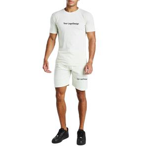 Conjunto Deportivo Corto para Hombre con Logotipo Personalizado Bordado y Aplicado, 100% Algodón, Estilo Urbano - Product Image 1