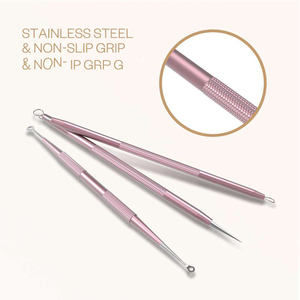 Kit professionnel 6-en-1 pour l'élimination des points noirs, pinces courbées, extracteur de comédons, ensemble d'outils - Product Image 2