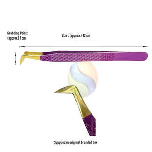 Pince à cils volume professionnelle à marque privée, pointe en acier inoxydable haute précision, pince à cils volume de luxe avec logo personnalisé - Product Image 5