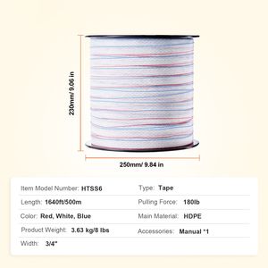 Nastro per Recinzione Elettrica Affidabile Larghezza 3/4 Pollici 1640Ft 500M Polytape Filo Caldo 6 Fili in Acciaio Inossidabile Attrezzatura per Allevamento - Product Image 3
