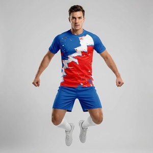 Conjunto de Uniforme de Fútbol Personalizado y Elástico, Jersey y Pantalones Cortos Sublimados con Ajuste Ergonómico, Ropa Deportiva Flexible para Equipos - Product Image 5