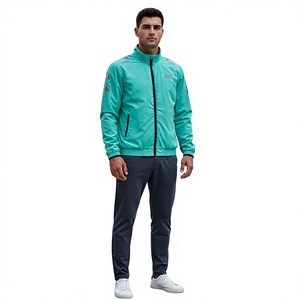 Chaqueta Bomber Deportiva Cortavientos para Hombre DTF, Cuello Alto, Color Sólido, Botón Único, Logotipo, Corte Regular, Lona de Nailon/Algodón - Product Image 6
