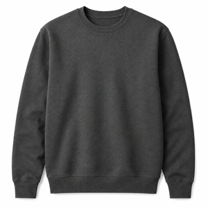 Sudadera de Cuello Redondo para Hombre, Color Marrón Sólido, Corte Regular, Manga Larga, Informal, de Forro Polar, para Invierno, con Estampado Digital, Transpirable - Product Image 3