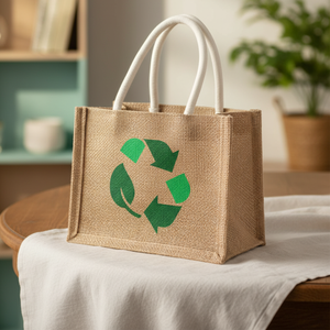 Heavy-Duty Thick Canvas Medium <b>Folding</b> Tote <b>Bag</b> | Custom Logo Silk Screen Printed Reusable Expandable Grocery Shopping <b>Bag</b> - Product Image 4
