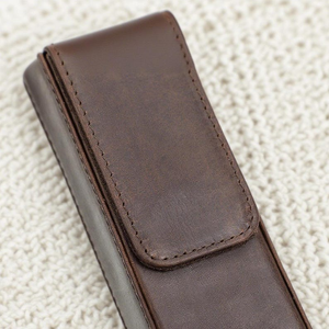 Étui pour stylo plume en cuir fait main, pochette de rangement portable pour stylos, organisateur pour le bureau, les voyages, les affaires et les cadeaux - Product Image 2