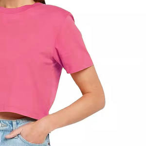 Camiseta de Algodón de Corte Holgado para Mujer, Marca Privada, Ligera, Cómoda y Moderna, Combina con Cualquier Estilo, Bordado de Logotipo Personalizado - Product Image 5