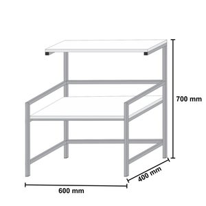 Estante de cocina de 3 niveles, soporte para microondas con marco de metal y estantes de madera para encimera, artículos domésticos, estante de cocina - Product Image 4