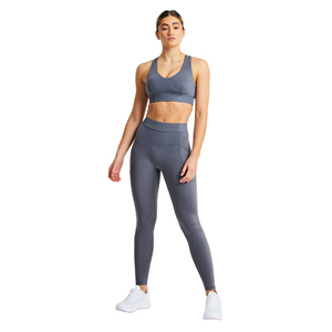 2026 Mid Waist Plus Size Solid Sports Bra Workout <b>Leggings</b> with Belt and Rhinestone Two Piece Yoga Fitness Set for Women - Product Image 2