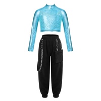 6-16 enfants formation Dancewear fabricant filles enfant Hip Hop Sequin stage Jazz scène danse Costumes Performance porter