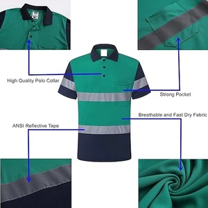 Polo unisexe personnalisé à manches courtes, uniforme d'agent de sécurité, design personnalisé, vêtement de sécurité, vente chaude - Product Image 6