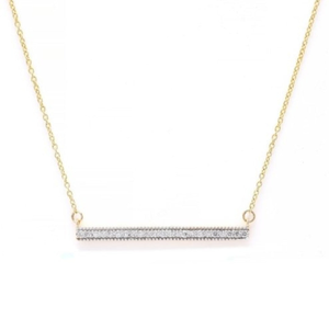 14K White Gold Diamond Bar Curb Link Chain Necklace IGI Certified VVS1 Natural Diamonds - Product Image 3