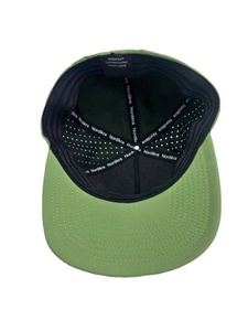 Green 6-Panel <b>Baseball</b> <b>Cap</b> With <b>Black</b> Patch Front Panel Adjustable Back Closure Unisex Casual Hat Solid Color Polyester Canvas - Product Image 4