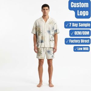 Custom Men's Oversized Shirt And Shorts <b>Set</b> OEM ODM Private Label Street Fashion Manufacturer - Product Image 1