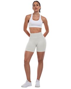 Workout Gym Shorts For Women Biker Shorts High Waisted Tummy Control Butt Lifting Running Sports Yoga <b>Booty</b> Scrunch Butt Shorts - Product Image 4