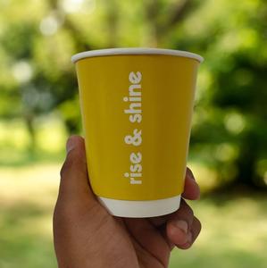 Gobelets en papier jetables blancs à paroi simple de 4 à 8 oz avec logo personnalisé pour service de thé standard - Product Image 3