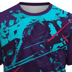T-shirt pour homme en sublimation, impression graphique personnalisée, col rond, manches courtes, vêtements de sport décontractés, 100% polyester, antibactérien - Product Image 3