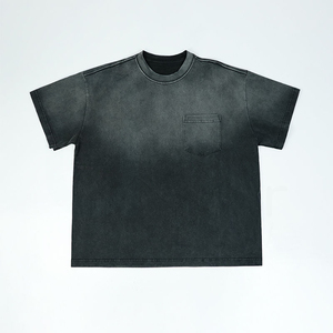 Camiseta de Algodón de Color Sólido para Hombre, Manga Corta, Cuello Redondo, Estilo Informal, Diseño Liso, Corte Regular - Product Image 1