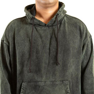 Conjunto Deportivo Personalizado de Corte Holgado para Hombre, Unisex, Lavado Ácido, Tejido de Punto, 100% Algodón, con Capucha, Informal, para Invierno - Product Image 6