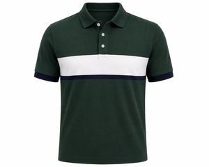 Chemise décontractée à manches courtes pour homme, unie, bleu marine, blanc, rouge, en tissu jersey respirant, polyester/coton, anti-plis - Product Image 2