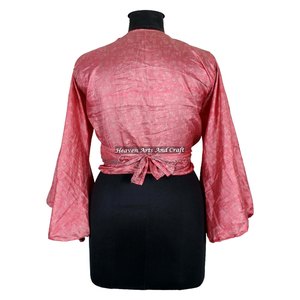 100% Poly Silk Soft Hand Made Indian Printed Wrap Tie <b>Tops</b> Best Price For Women Beach Wrap Tie <b>Tops</b> - Product Image 2